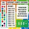 StickerDeen 500+ Assorted Polka Dot Circle Wall Stickers for Kids Bedroom Living Room, Classroom, Playroom Decor Removable Vinyl Wall Stickers Dots Wall Decals (Greens (Mixed)) view 3