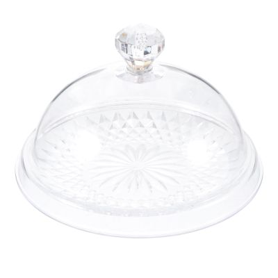 BESTOYARD 1 set cake pan with lid table tray Plastic Cake Dome cake container multi functional serving platter cake plate Bread breakfast tray Fruit Storage Plate protective cover Dessert pp