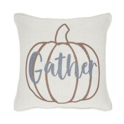 VHC Brands Bountifall Pumpkin Gather Pillow 6x6