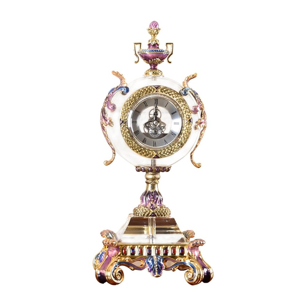WAOCEO Desk Clock Crystal Glass Table Clock Home Decoration Living Room Decoration Clock Gift Clock Clock Quartz