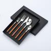 60-Pieces Silverware Set Wooden Handle Flatware Cutlery Set for 12 Forks And Spoons Utensil Sets Forks Silverware Home Essentials for New Home Kitchen Ergonomic Durable Mirror Polished view 1