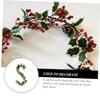 DOITOOL Xmas Red Berry Garland Leaves Artificial Christmas Wall Decor for Home Door and Tree for Holiday Festivities and Seasonal Decoration view 2