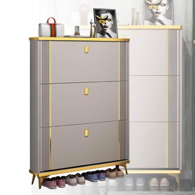 BXKCFYBSQ Slim Shoe Cabinet/Organizer with 3 Drop Down Door Storage Cabinets, Freestanding Shoe Rack for Living Room Entrance Hallway (Size : 60 * 17 * 120cm)