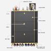 BXKCFYBSQ Slim Shoe Cabinet/Organizer with 3 Drop Down Door Storage Cabinets, Freestanding Shoe Rack for Living Room Entrance Hallway (Size : 60 * 17 * 120cm) view 3