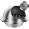 Chimney Vent Cowl Cap, with Mesh 304 Stainless Steel Rainproof Exterior Wall Air Outlet Exhaust Pipe Outdoor Rain and Snow Cover Protector Cap (125mm/5Inch) view 1