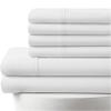 800-Thread-Count, 100% Egyptian Cotton, 34" Split Head Sheet Set 6-PC |1 Fitted, 1 Flat, 4 Pillowcases| 800TC Long Staple Cotton, Fits 12" Deep Pockets - Split Head King Size, White Color view 1