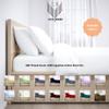 800-Thread-Count, 100% Egyptian Cotton, 34" Split Head Sheet Set 6-PC |1 Fitted, 1 Flat, 4 Pillowcases| 800TC Long Staple Cotton, Fits 12" Deep Pockets - Split Head King Size, White Color view 4