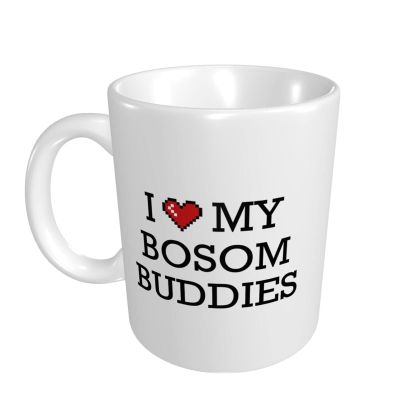 Abipuir Classy Coffee Mugs For Women I Love My Bosom Buddies Mug Cute Mugs Large Coffee Mugs
