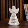 ADAVAS.Y&G Ceramic Praying Angel Figurine Best Gift for Loved Ones Healing Angel Night Light 7" H view 2
