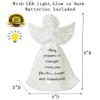 ADAVAS.Y&G Ceramic Praying Angel Figurine Best Gift for Loved Ones Healing Angel Night Light 7" H view 4