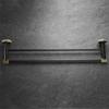 Gold and Black Towel Bar Wall-Mounted Stainless Steel Towel Rail Bathroom Accessories Sets Paper Holder Towel Ring Toilet Brush,Double Pole view 4