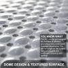 TEESHLY Bath Tub and Shower Mats, Non Slip 40 x 16 Inch Extra Large Bathtub Mat, Machine Washable Bathmat with Drain Holes, Suction Cups for Bathroom Floor, Gray view 2