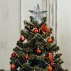 Beatifufu Blue Hollowed Christmas Tree Topper Star 8 Inch Glitter Hanging Xmas Decoration for Home Small Tree Top Ornament view 4