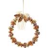 Christmas Wreath Decoration, Bell Wreath Wall Hanging Garland for Indoor Xmas Festival Party Supply Ornament view 1