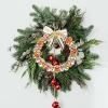 Christmas Wreath Decoration, Bell Wreath Wall Hanging Garland for Indoor Xmas Festival Party Supply Ornament view 2