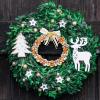 Christmas Wreath Decoration, Bell Wreath Wall Hanging Garland for Indoor Xmas Festival Party Supply Ornament view 3