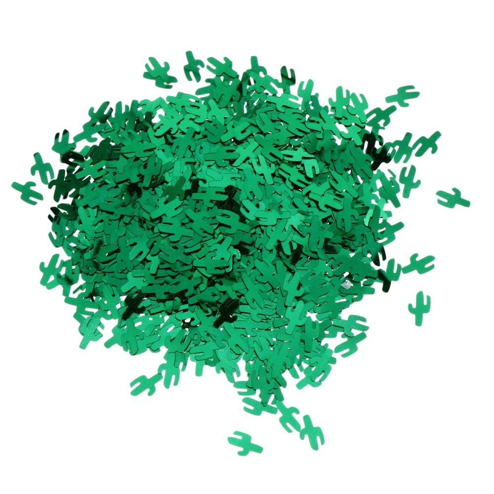 JOINPAYA Cactus Paper Scraps Confetti - 45G Green Sequins for Hawaiian Party Table Decor Birthday Celebrations and Diy Crafts