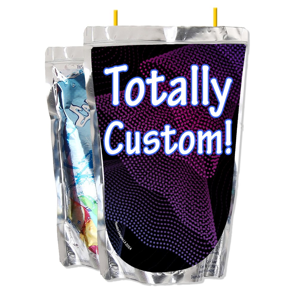 32- Totally Custom Juice Pouch Birthday Celebration Decorations - Party Favors with Personalized - Perfect Decorations - Stickers for Any Event