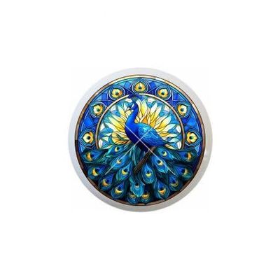 Peacock Stained Glass Look Rainbow of Colors and Designs to Choose From - 1.5" DECORATIVE Glossy Ceramic Dresser Drawer PULLS Cabinet Cupboard KNOBS (19)