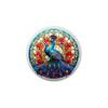 Peacock Stained Glass Look Rainbow of Colors and Designs to Choose From - 1.5" DECORATIVE Glossy Ceramic Dresser Drawer PULLS Cabinet Cupboard KNOBS (01) view 1