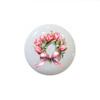Pink Tulips and Ribbons Several Designs to Choose from - 1.5" Decorative Glossy Ceramic Dresser Drawer PULLS Cabinet Cupboard KNOBS (22) view 1