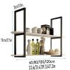 JIAHESHYP Wrought Iron Solid Wood Ceiling Shelf, 2-Layer Ceiling Hanger, Iron Hanging Wine Rack Suspended Ceiling Storage Rack & Display Stand, for Bars/Restaurants/Kitchens (Size : 60 * 30 * 70cm) view 2