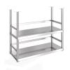 JIAHESHYP 6 Sizes,Ceiling Mount Shelf, Industrial Stainless Steel Kitchen Shelf, Hanging Floating Shelf, Restaurant Bar Display Stand/Decorative Storage Rack (Size : 90 * 35 * 80cm) view 1