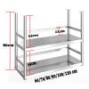 JIAHESHYP 6 Sizes,Ceiling Mount Shelf, Industrial Stainless Steel Kitchen Shelf, Hanging Floating Shelf, Restaurant Bar Display Stand/Decorative Storage Rack (Size : 90 * 35 * 80cm) view 3