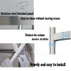 JIAHESHYP 6 Sizes,Ceiling Mount Shelf, Industrial Stainless Steel Kitchen Shelf, Hanging Floating Shelf, Restaurant Bar Display Stand/Decorative Storage Rack (Size : 90 * 35 * 80cm) view 4