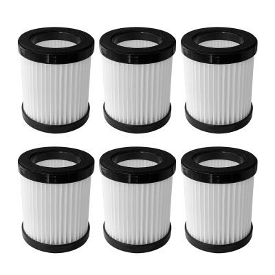 6 Pack Vacuum Cleaner Filter, Replacement Fliter Compatible for MOOSOO XL-618A and M8-PRO Cordless Vacuum(White)