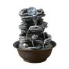 Tabletop Fountain Tabletop Fountain Resin Rock Waterfall Meditation Fountain Indoor Relax Desktop Fountain for Office Home Bedroom, L8.0W8.0H10.2 Desktop Fountains view 1