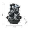 Tabletop Fountain Tabletop Fountain Resin Laminated Rock Waterfall Zen Meditation Fountain Indoor Relax Desktop Fountain for Office Home Bedroom Desktop Fountains view 2