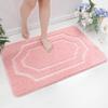 BEQHAUSE Bathroom-Rugs-Non-Slip-Bath-Mats for Bathroom Soft and Absorbent Polyester Microfiber Pink Bath Mat Machine Washable Shaggy Shower Mat for Bathrooms, Bathtub and Sink, 24" x36" view 1