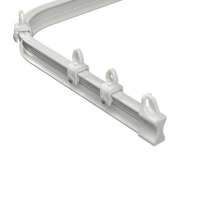 Shower Flexible Bendable Curtain Track, Ceiling/Wall Mount Window Curtain Rod for Bathroom/Shower/Balcony, Room Divider (Color : Wall Mount, Size : 2m/6.5ft)