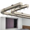 LIYI929GP Bay Window Curtain Track Curtain Rail Wall-Mounted and Ceiling-Mounted, Room Dividers Curtain Track System-Room Divider-Sliding Double Track for Privacy Living Room, Straight Curved Track view 1