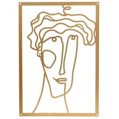 CIRONI Metal Minimalist Abstract Woman Wall Art Drawing Single Line Female Home Hanging Wall Art Decor for Kitchen Bathroom Living Room