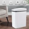 Bathroom Trash Can with Lid,Plastics Automatic Touchless Smart Garbage Can,12L Electric Waterproof Garbage Bin,Rubbish Can for Kitchen, Office, Living Room, Toilet, Bedroom (White) view 2
