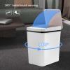 Bathroom Trash Can with Lid,Plastics Automatic Touchless Smart Garbage Can,12L Electric Waterproof Garbage Bin,Rubbish Can for Kitchen, Office, Living Room, Toilet, Bedroom (White) view 3