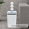 Bathroom Trash Can with Lid,Plastics Automatic Touchless Smart Garbage Can,12L Electric Waterproof Garbage Bin,Rubbish Can for Kitchen, Office, Living Room, Toilet, Bedroom (White) view 4