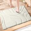 DEXDE Bathroom Rugs Mat, Soft Plush Shaggy Microfiber Bath Runner Rug Non Slip Bath Mats for Bathroom Floor Machine Washable Absorbent Carpet for Shower Tub,White 24"x36" view 3