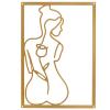 CIRONI Metal Minimalist Abstract Woman Wall Art Drawing Single Line Female Home Hanging Wall Art Decor for Kitchen Bathroom Living Room view 1