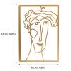CIRONI Metal Minimalist Abstract Woman Wall Art Drawing Single Line Female Home Hanging Wall Art Decor for Kitchen Bathroom Living Room view 2