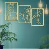 CIRONI Metal Minimalist Abstract Woman Wall Art Drawing Single Line Female Home Hanging Wall Art Decor for Kitchen Bathroom Living Room view 3