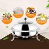 XENITE Gold Plated Round Chafing Dish Set, Stainless Steel Buffet Server Food Warmer with Food Pan, Fuel Holders & Lid, for Caterings Kitchen Party Dining Buffet (Size : 28cm) view 3
