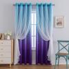 Anytime Dream Star Blackout Curtains for Kids Rooms Girl Princess Curtain for Daughter Bedroom Window (Blue Purple,1 Panel,W52 x L95inch) view 1