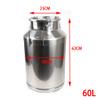 60L/15.85Gal Stainless Steel Farm Milk Can Wine Pail Dairy Pot Bucket Tote Jug Milk Bottle Oil Barrel Tea Canister Silicone seal with Carry Handle view 2