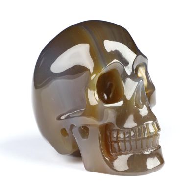 2.0" Premium Brazilian Agate Hand Carved Crystal Skull, Realistic, Crystal Healing5