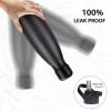 Insulated Water Bottle, 2 Pack-12oz Stainless Steel Water Bottles with straw lid, Metal Sports Water Bottles for Boys,Girls, Double Wall Vacuum BPA-Free Flask for School,Sports & Travel-Black view 4