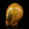 2.0" Orpiment Star Being Female Alien Crystal Skull Companion with Eyes, Hand Carved Gemstone Fine Art Sculpture, Reiki Healing Stone Statue view 3