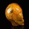 2.0" Orpiment Star Being Female Alien Crystal Skull Companion with Eyes, Hand Carved Gemstone Fine Art Sculpture, Reiki Healing Stone Statue view 4